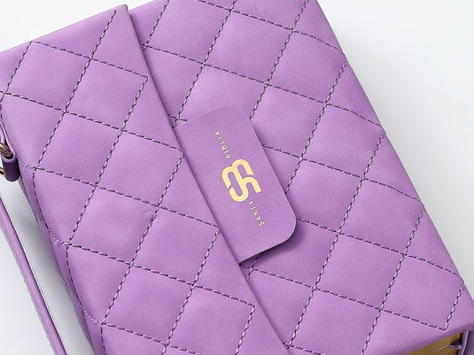 Biblia cartera RV1960 con broche magnético, imitación piel lila