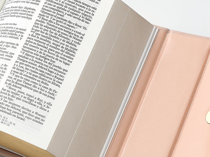 Cargue la imagen en el visor de la galería, Biblia cartera RV1960 con broche magnético, imitación piel arena
