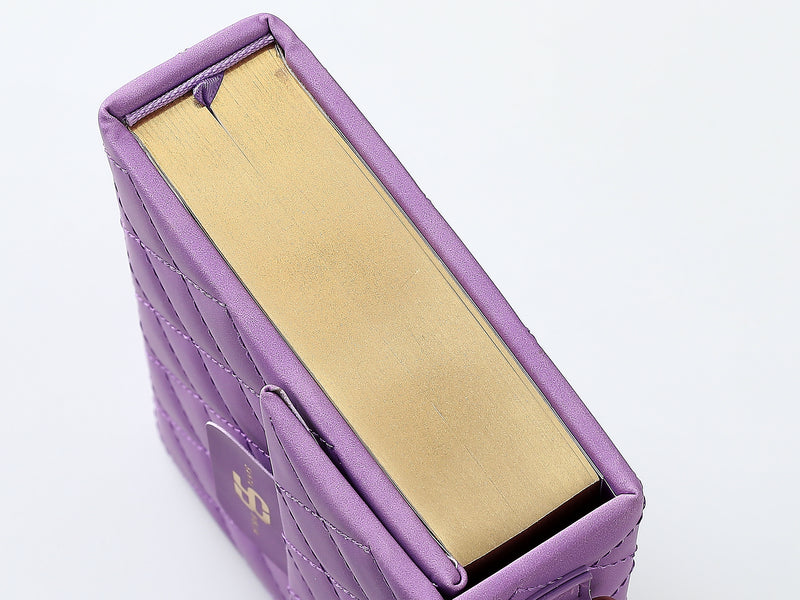 Cargue la imagen en el visor de la galería, Biblia cartera RV1960 con broche magnético, imitación piel lila
