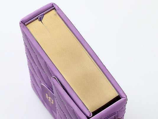 Biblia cartera RV1960 con broche magnético, imitación piel lila
