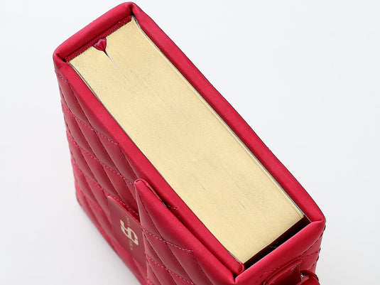 Biblia cartera RV1960 con broche magnético, imitación piel fucsia