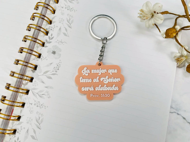 Cargue la imagen en el visor de la galería, Llavero La mujer que teme al Señor

