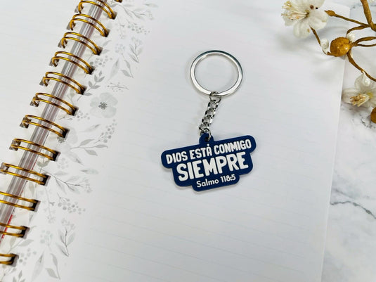 Llavero Dios está conmigo siempre