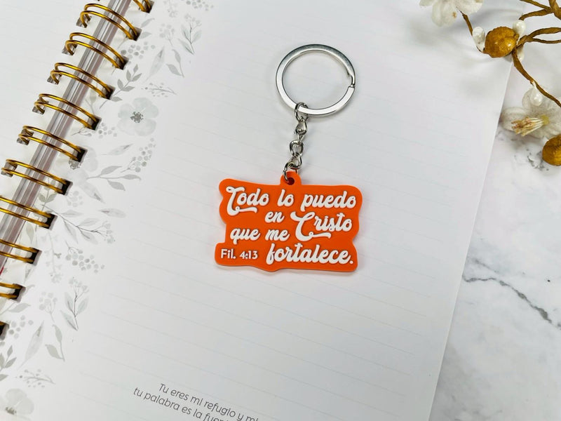 Cargue la imagen en el visor de la galería, Llavero Todo lo puedo en Cristo que me fortalece
