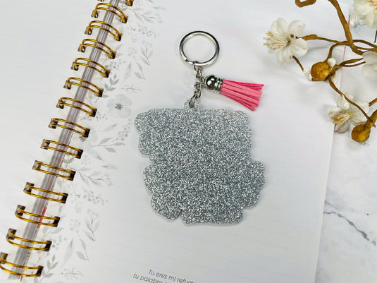 Llavero con glitter Que Dios te conceda