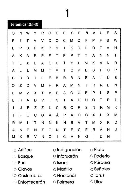 Sopa de letras de la Biblia, Letra Grande, Libro 3