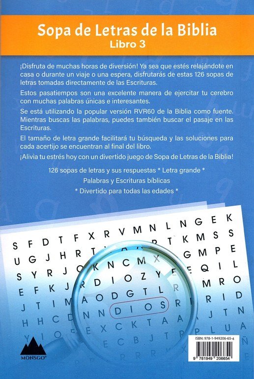 Sopa de letras de la Biblia, Letra Grande, Libro 3