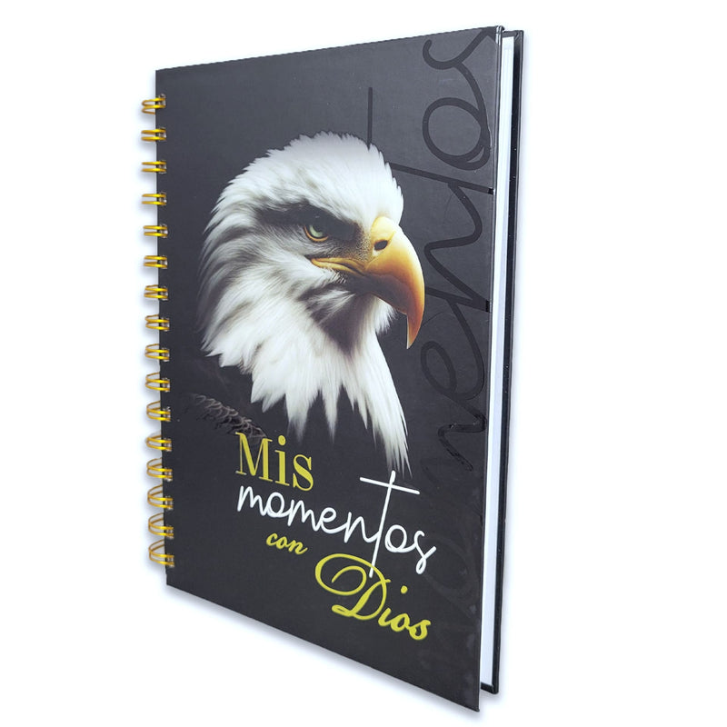 Cargue la imagen en el visor de la galería, Libreta devocional de resortes Mis Momentos con Dios, tapa dura águila
