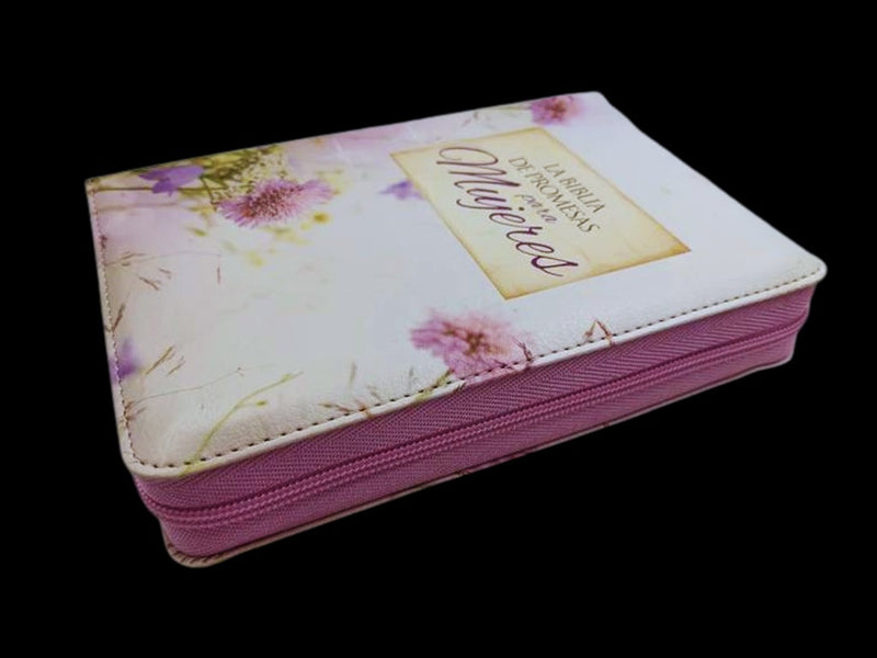 Cargue la imagen en el visor de la galería, Biblia de Promesas para mujeres RVR 1960, cierre zíper, i/piel floral
