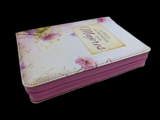Biblia de Promesas para mujeres RVR 1960, cierre zíper, i/piel floral