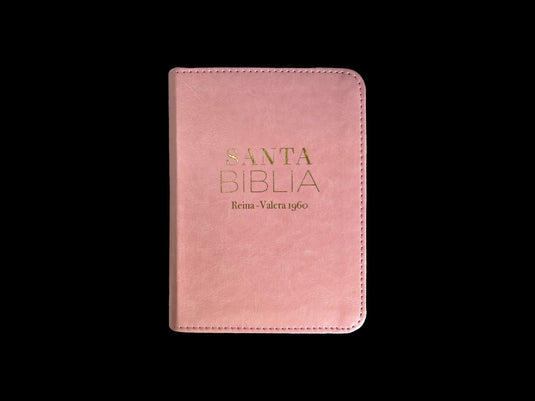 Biblia RVR 1960, Tamaño Bolsillo, imitación piel rosada