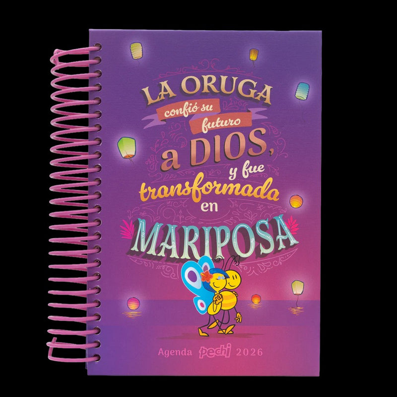 Cargue la imagen en el visor de la galería, Agenda Pechi espiral Mariposa
