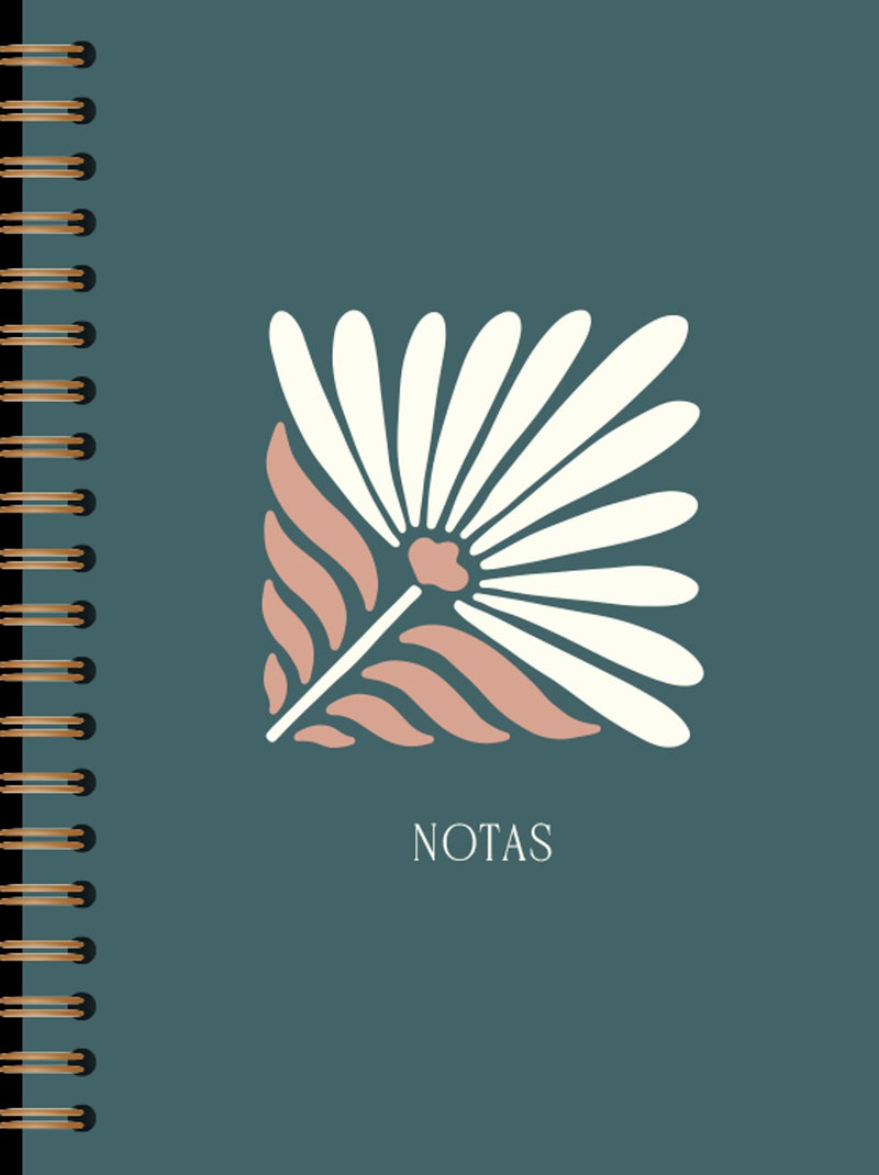 Cargue la imagen en el visor de la galería, Libreta tapa dura verde Flor
