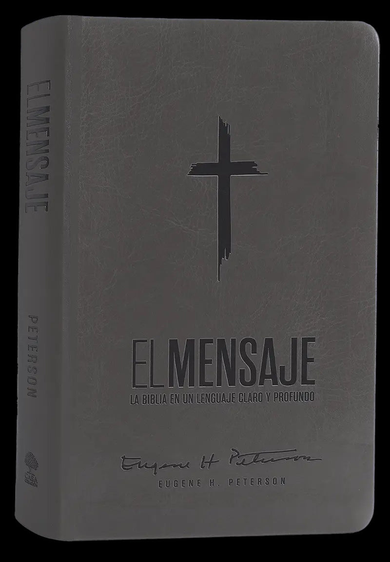 Cargue la imagen en el visor de la galería, Biblia El Mensaje, imitación piel negro
