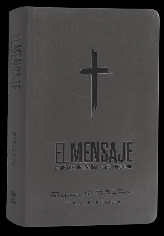 Biblia El Mensaje, imitación piel negro