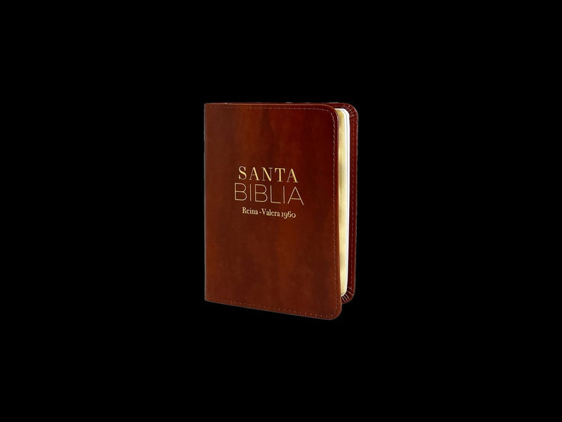 Cargue la imagen en el visor de la galería, Biblia RVR 1960, Tamaño Bolsillo, imitación piel café
