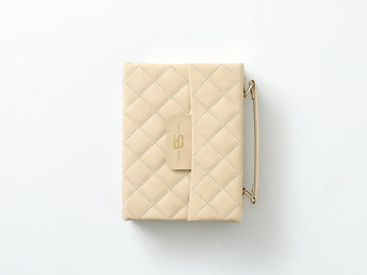 Biblia cartera RV1960 con broche magnético, imitación piel beige