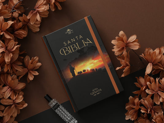 Biblia RVR 1960, Tamaño Manual, Letra Grande, tapa dura con elástico Pastor