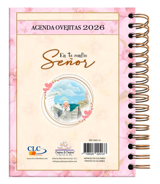 Agenda Ovejitas 2026 color rosado