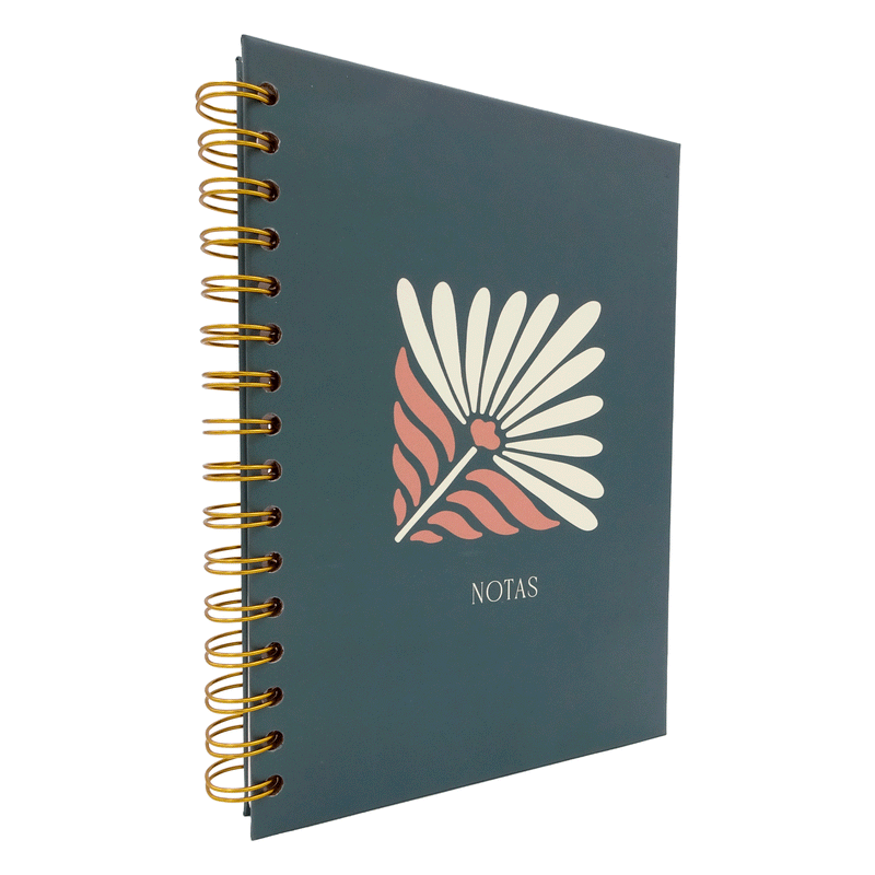 Cargue la imagen en el visor de la galería, Libreta tapa dura verde Flor
