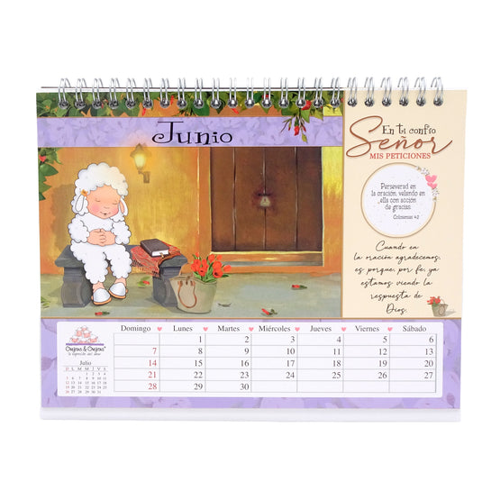 Calendario de escritorio Ovejitas 2026