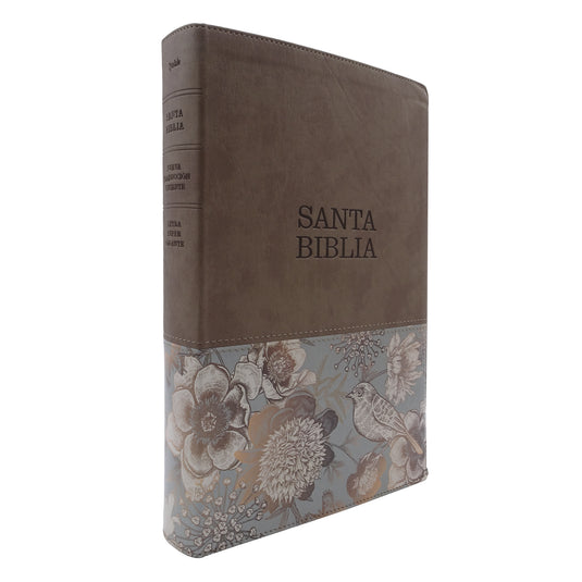 Biblia NTV, Letra Súper Gigante, con índice, imitación piel beige pájaro
