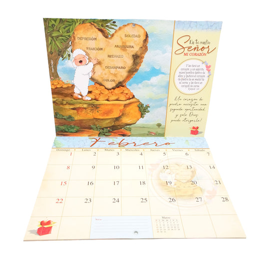 Calendario Ovejitas 2026, turquesa