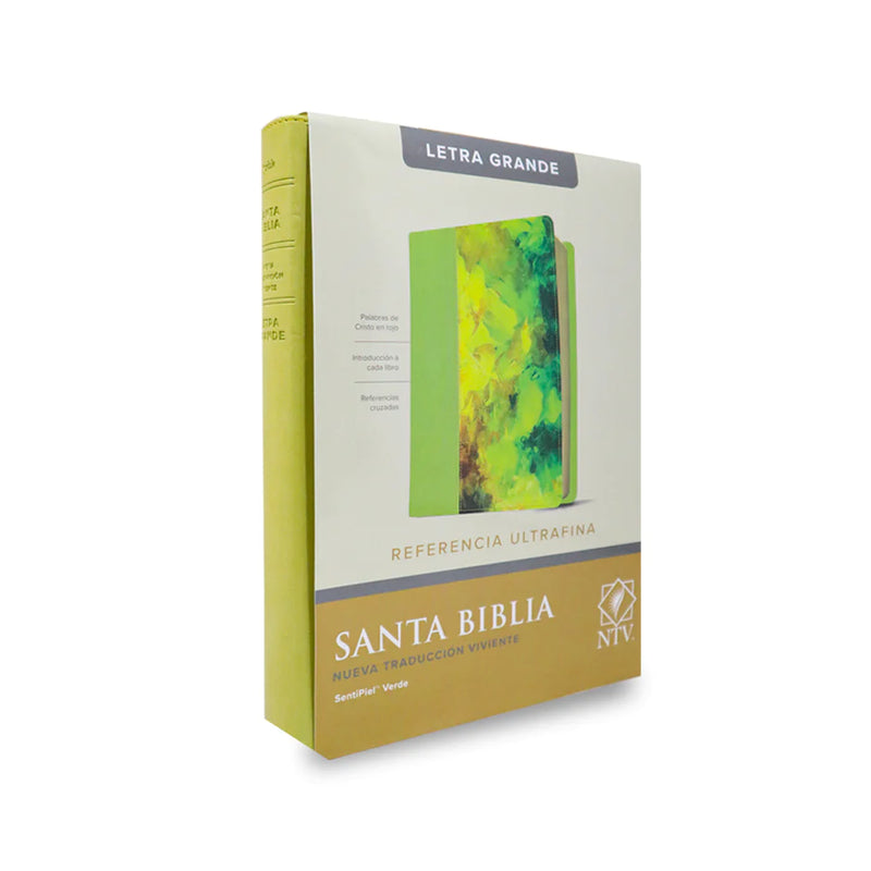 Cargue la imagen en el visor de la galería, Santa Biblia NTV, Edición de Referencia Ultrafina, Letra grande (Sentipiel verde)
