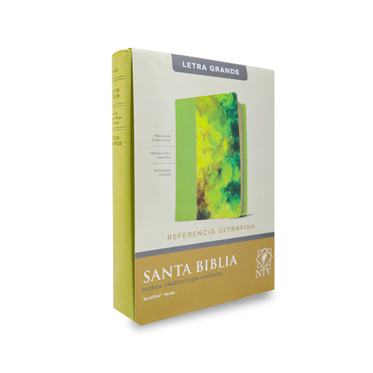 Santa Biblia NTV, Edición de Referencia Ultrafina, Letra grande (Sentipiel verde)