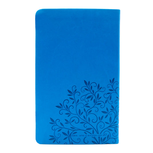 Biblia RVR 1960, Letra Grande, Tamaño Manual, símil piel azul