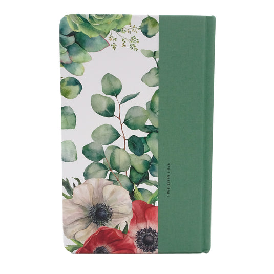 Biblia RVR 1960, Letra Grande, Tamaño Manual, Tapa dura/ tela verde con flores