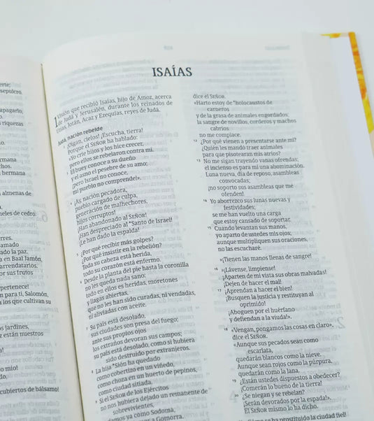 Biblia NVI, Tapa dura flores amarillas