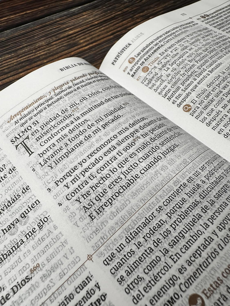 Cargue la imagen en el visor de la galería, Biblia de Estudio Patrística RVR, imitación piel marrón
