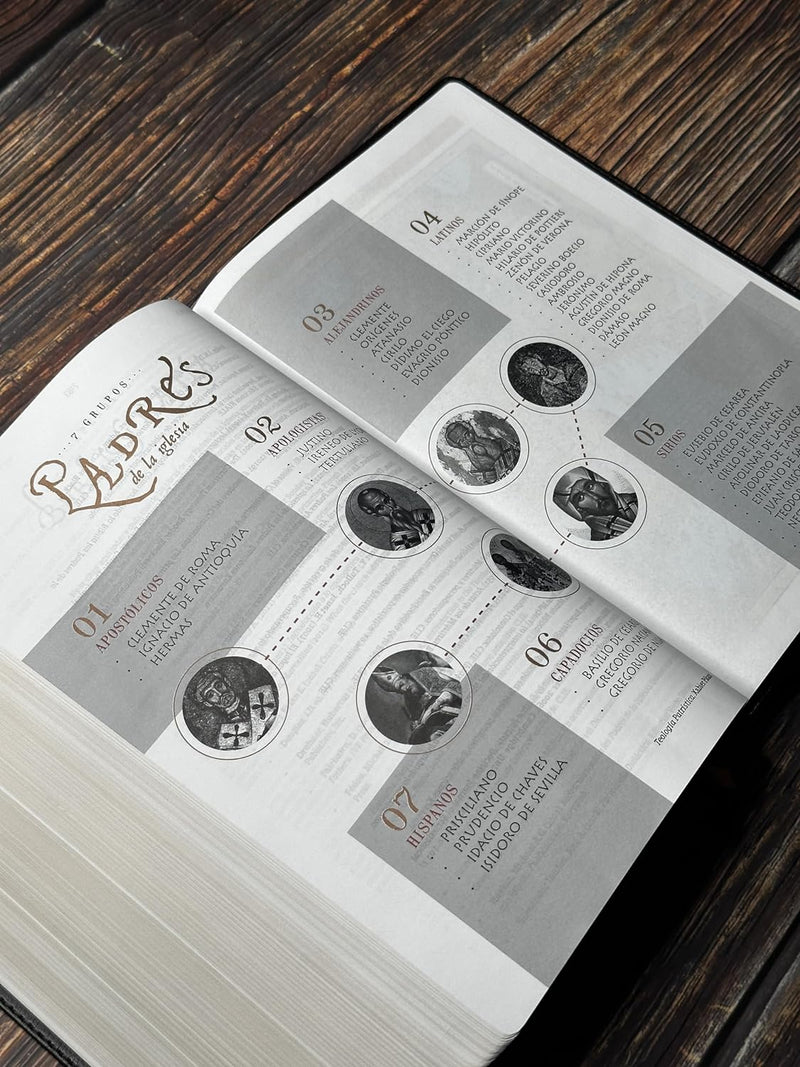 Cargue la imagen en el visor de la galería, Biblia de Estudio Patrística RVR, imitación piel marrón
