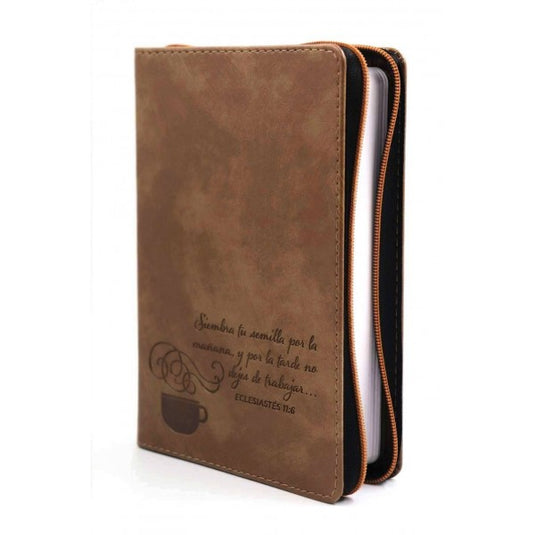 Santa Biblia NTV, Edición compacta con zíper (SentiPiel Café latte)