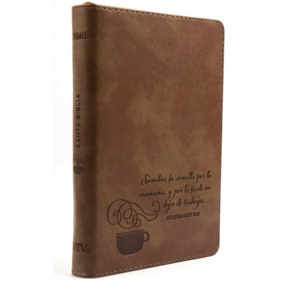 Cargue la imagen en el visor de la galería, Santa Biblia NTV, Edición compacta con zíper (SentiPiel Café latte)
