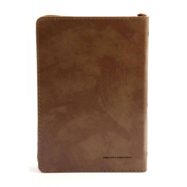 Cargue la imagen en el visor de la galería, Santa Biblia NTV, Edición compacta con zíper (SentiPiel Café latte)
