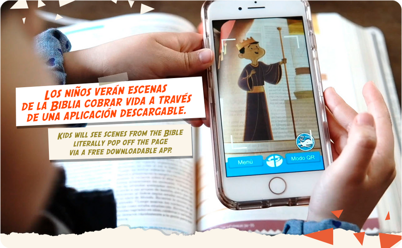 Cargue la imagen en el visor de la galería, Santa Biblia para niños interactiva RVR 1960, tapa dura
