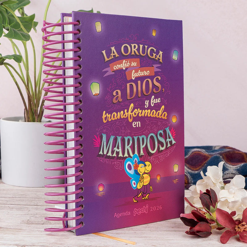 Cargue la imagen en el visor de la galería, Agenda Pechi espiral Mariposa
