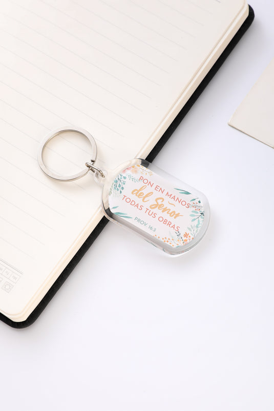 Llavero Acrílico: Pon en manos del Señor