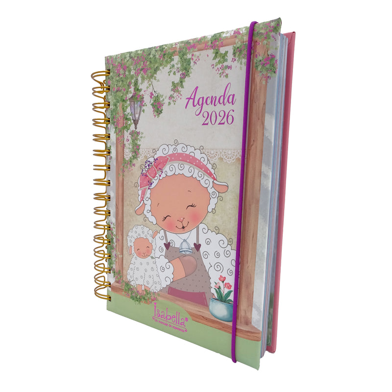 Cargue la imagen en el visor de la galería, Agenda Isabella 2026 (diseño mamá con bebé oveja)
