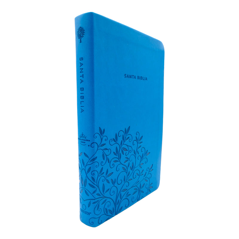 Cargue la imagen en el visor de la galería, Biblia RVR 1960, Letra Grande, Tamaño Manual, símil piel azul

