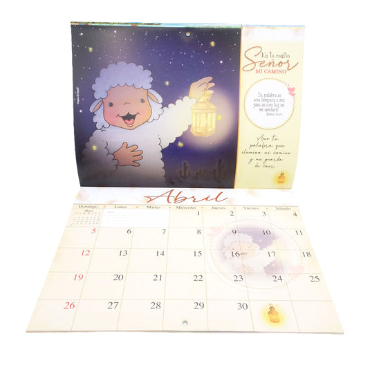 Calendario Ovejitas 2026, turquesa