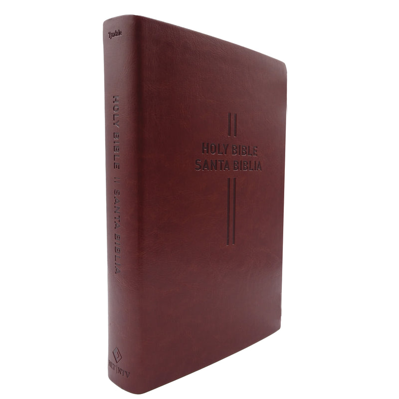 Cargue la imagen en el visor de la galería, Bilingual Bible / Biblia bilingüe NLT/NTV, imitación piel café
