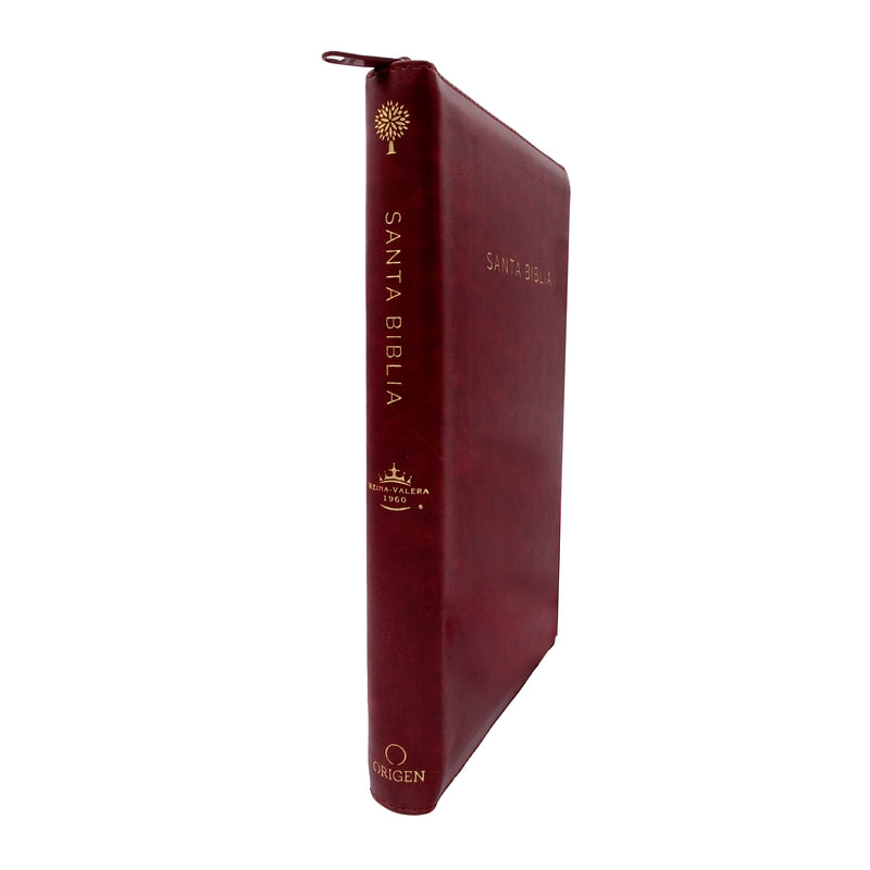 Cargue la imagen en el visor de la galería, Biblia ultrafina RVR 1960, Tamaño Manual, Cierre zíper, Letra Grande, símil piel café
