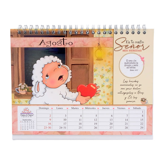 Calendario de escritorio Ovejitas 2026