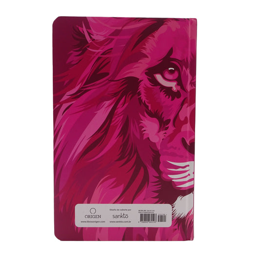 Biblia León de Judá RVR 1960, Letra Grande, Tamaño Manual, Tapa dura fucsia