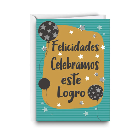 Tarjeta de regalo Felicidades Celebramos Este Logro
