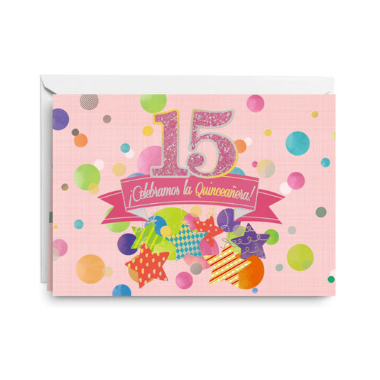 Tarjeta de regalo 15 ¡Celebramos La Quinceañera!