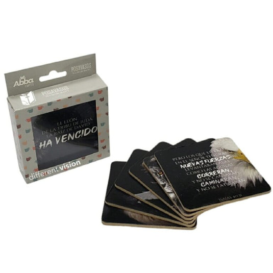 Pack de 6 posavasos animales con versículos bíblicos